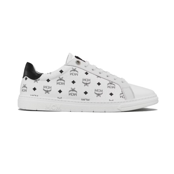 MCM Terrain Low Top Sneakers White Black Men’s Size 7